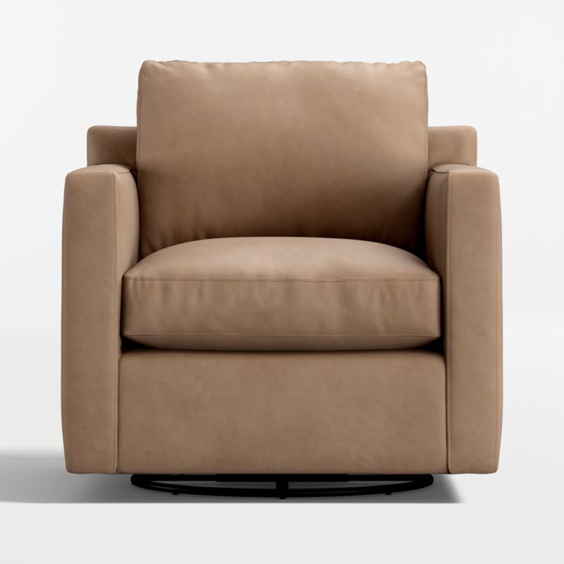 Barrett II 35.5" Leather Track Arm Swivel Chair - image 5 of 8