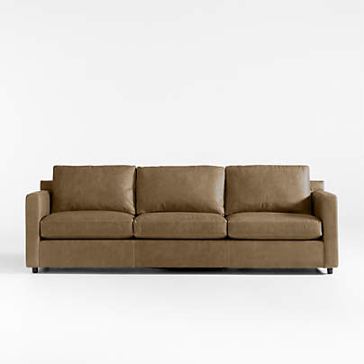 Barrett II 104" Leather Track Arm Grande Sofa