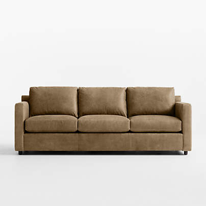 Barrett II 91" Leather Track Arm Sofa