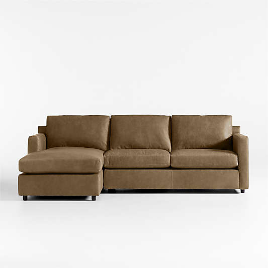 Barrett II 2-Piece Leather Sectional Sofa with Chaise Lounge