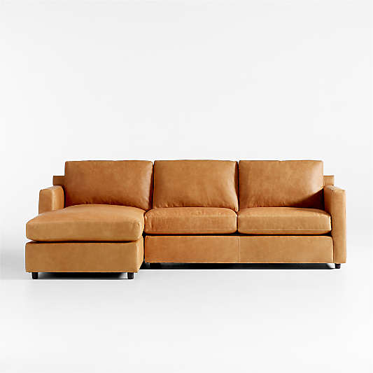 Barrett II Leather 2-Piece Chaise Sectional Sofa