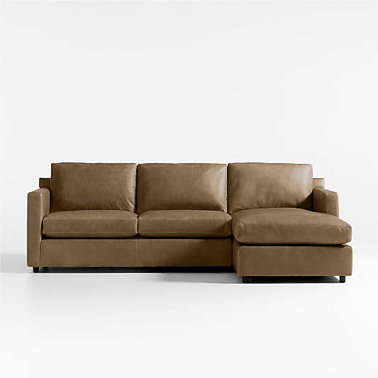 Barrett II 2-Piece Leather Sectional Sofa with Chaise Lounge