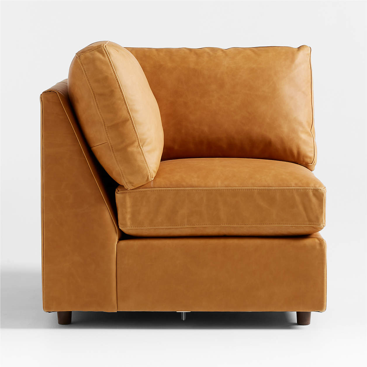 Barrett II Leather Corner Sectional Piece + Reviews Crate & Barrel