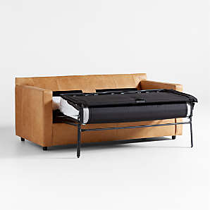 Leather pull out sofa bed best sale