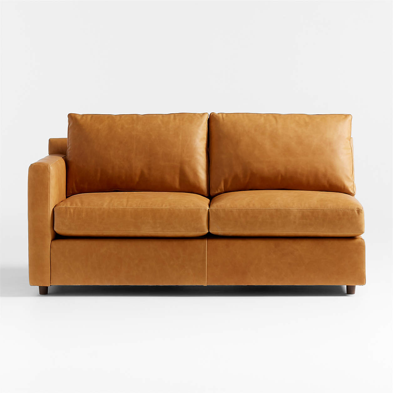 Barrett II Leather LeftArm Apartment Sofa + Reviews Crate & Barrel