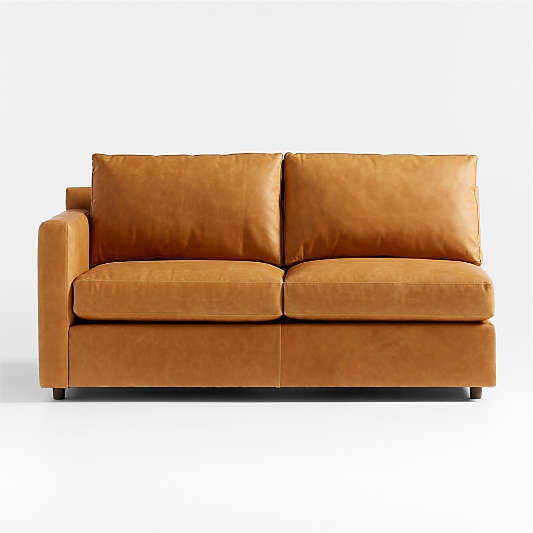 Barrett II Leather Left-Arm Apartment Sofa