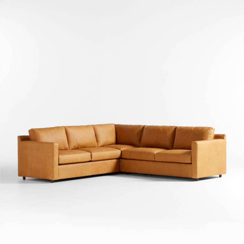 Barrett II Leather 3-Piece Leather L-Shaped Sectional Sofa - image 4 of 9