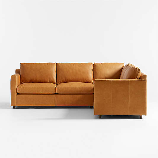 Barrett II Leather 3-Piece Leather L-Shaped Sectional Sofa