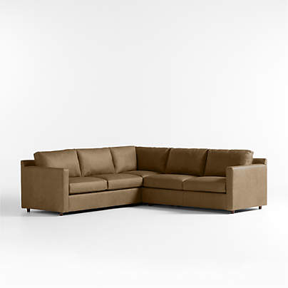 Barrett II 3-Piece Leather L-Shaped Sectional Sofa