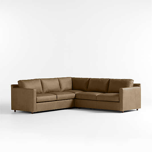 Barrett II 3-Piece Leather L-Shaped Sectional Sofa