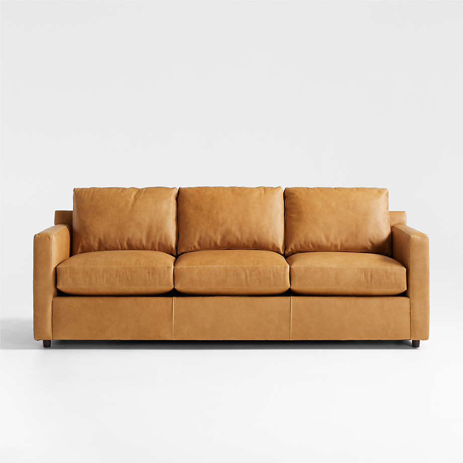 Barrett II 90" Leather Queen Sleeper Sofa Crate & Barrel