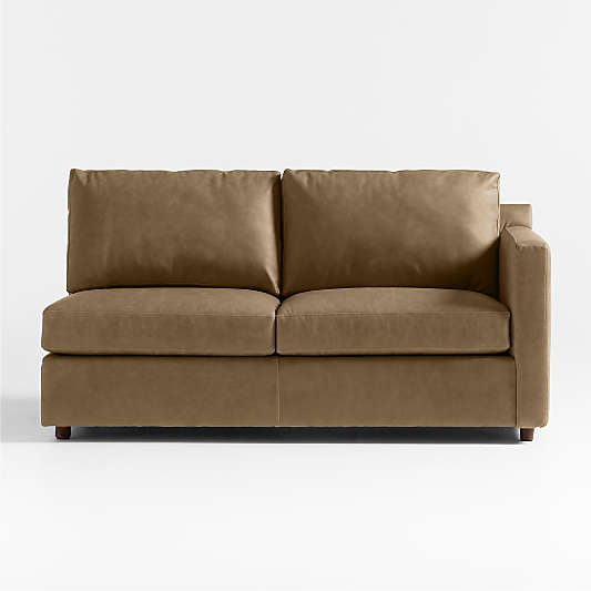 Barrett II Leather Right-Arm Apartment Sofa Sectional Piece