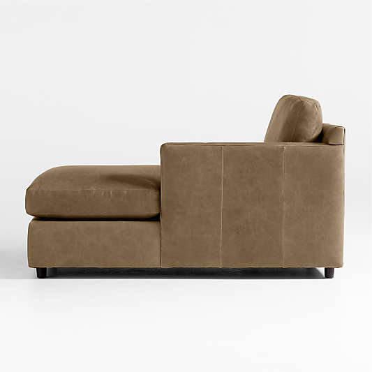 Barrett II Leather Right-Arm Chaise Lounge Sectional Piece