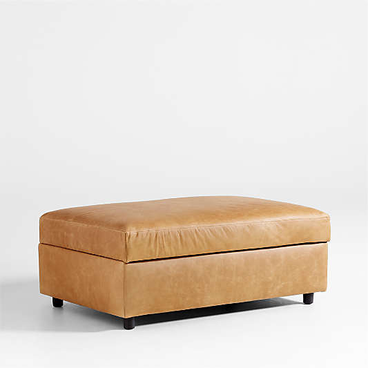 Barrett II Leather Storage Ottoman