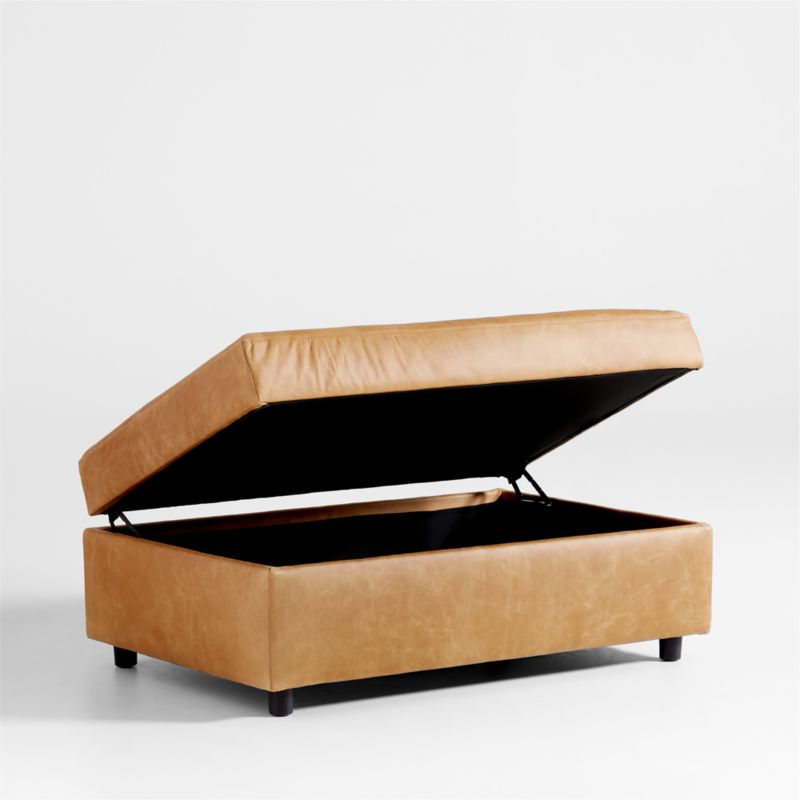 Barrett II Leather Storage Ottoman - image 3 of 6