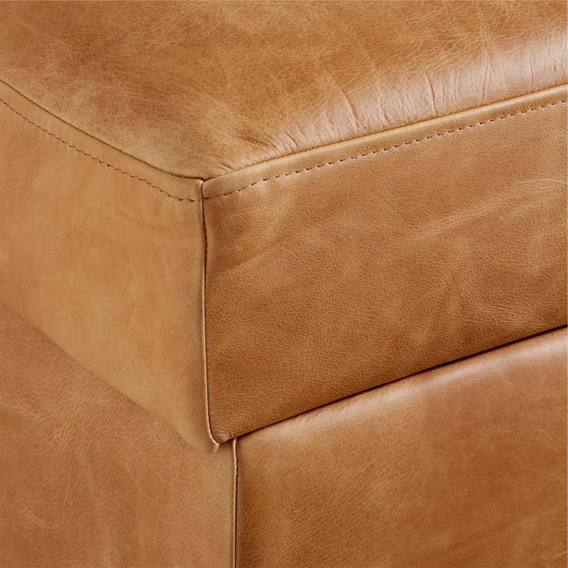 Barrett II Leather Storage Ottoman - image 5 of 6