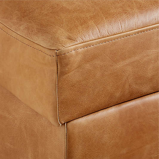 Barrett II Leather Storage Ottoman