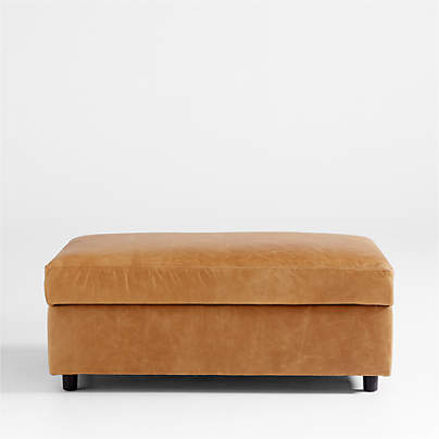 Barrett II Leather Storage Ottoman