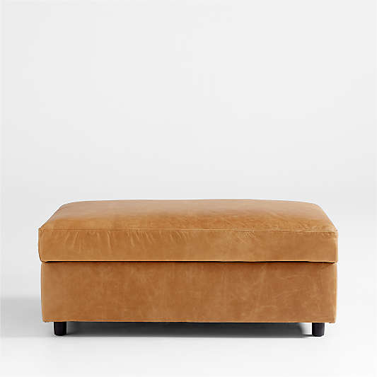 Barrett II Leather Storage Ottoman