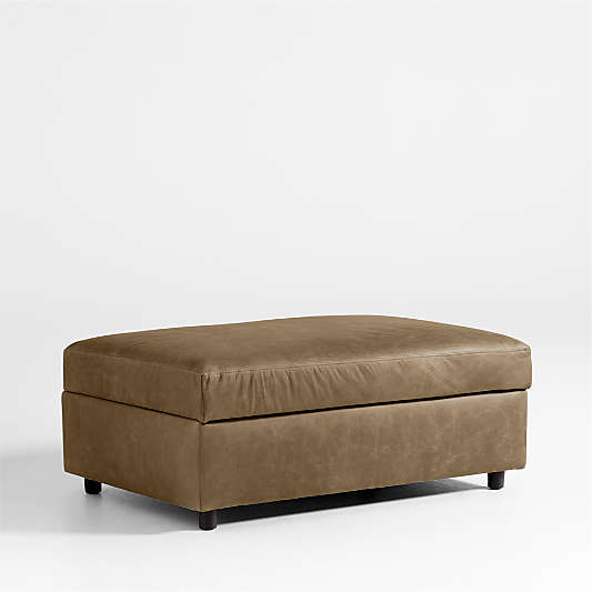 Barrett II 44.5" Leather Storage Ottoman