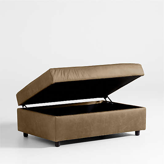 Barrett II 44.5" Leather Storage Ottoman