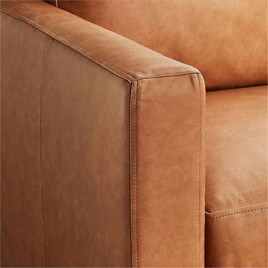 Barrett II 91" Leather Track Arm Sofa