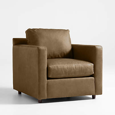 Barrett II 35.5" Leather Track Arm Chair