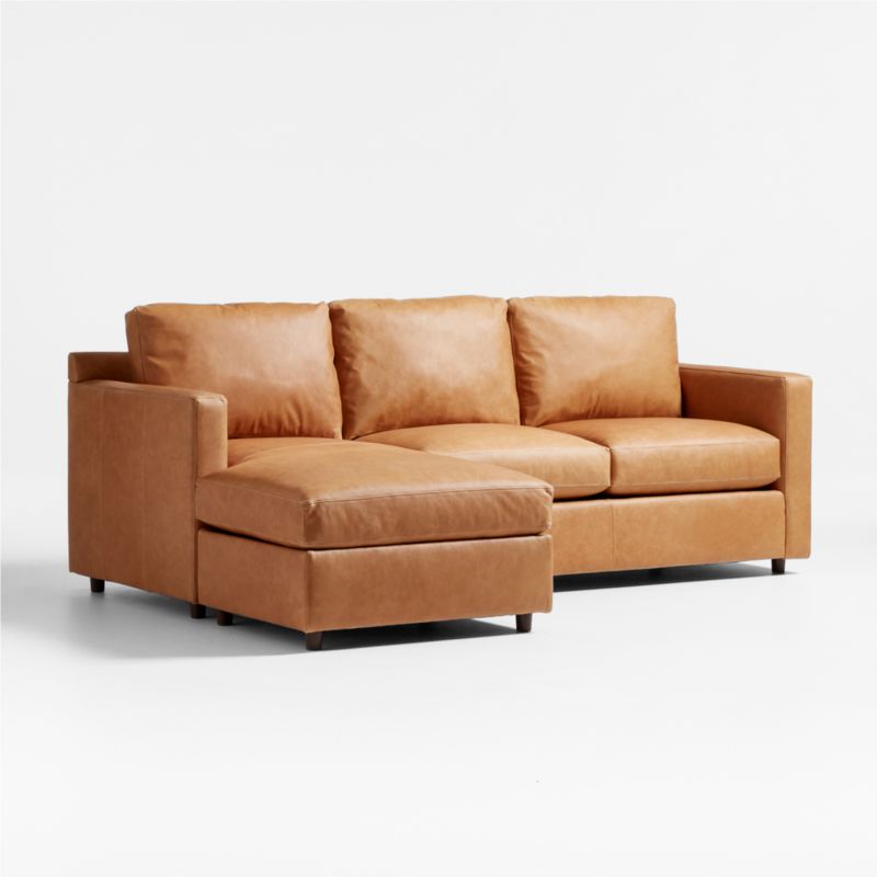 Barrett II Left-Arm Leather Lounger Sectional Sofa - image 3 of 8