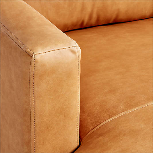 Barrett II Left-Arm Leather Lounger Sectional Sofa