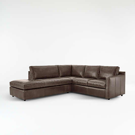 Leather Sectional Sofas 100+ Options Crate and Barrel