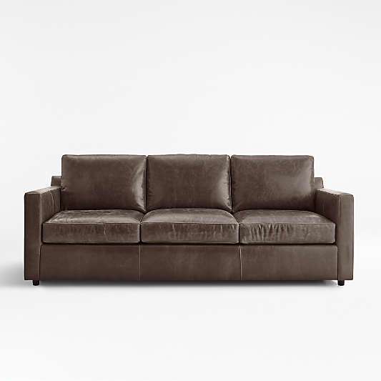 Barrett Leather 3-Seat Track Arm Sofa