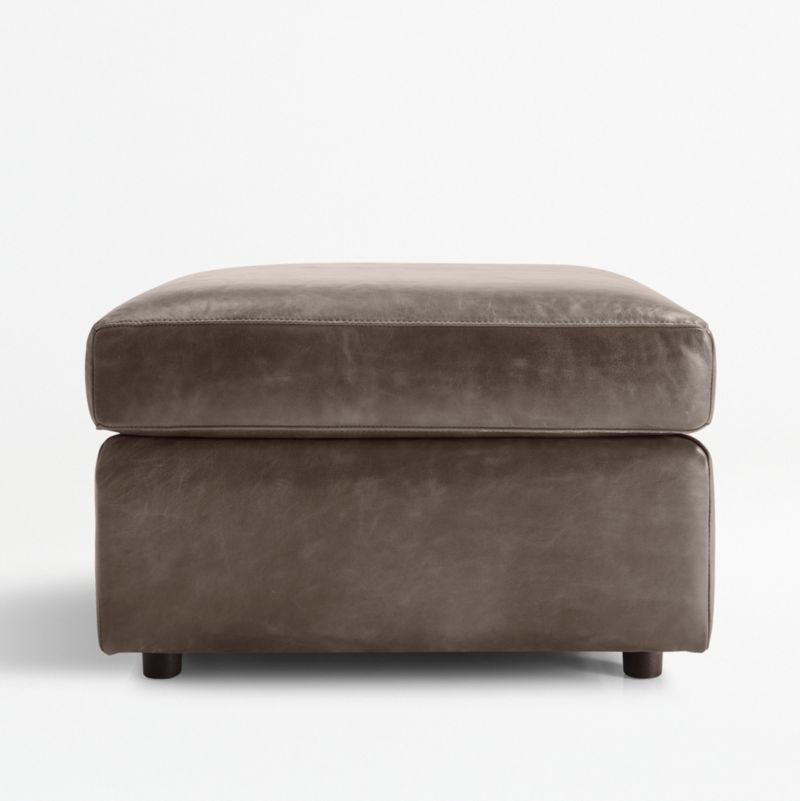 Barrett Leather Ottoman Crate & Barrel