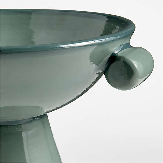 Baron Blue Terracotta Footed Decorative Bowl