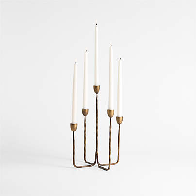 Barteau Antique Brass Candelabra