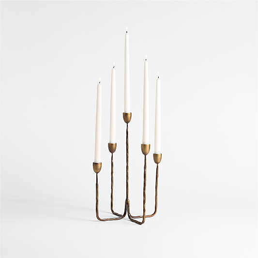 Barteau Antique Brass Candelabra