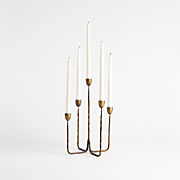 Barteau Antique Brass Candelabra