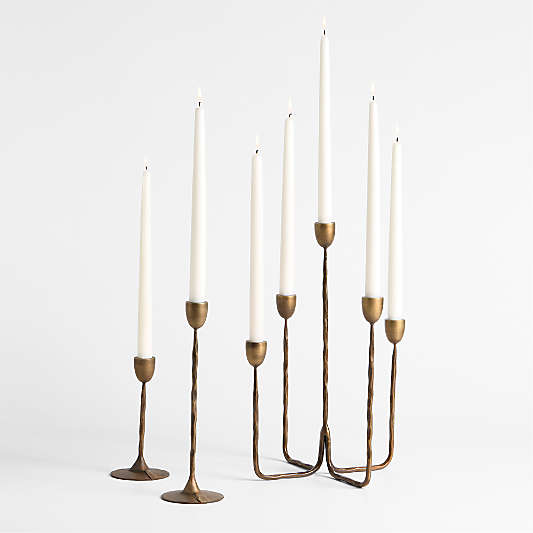 Barteau Brass Taper Candle Holders