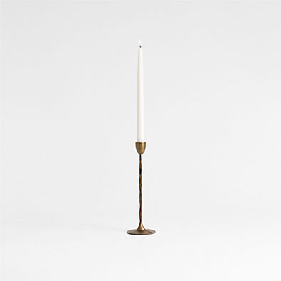 View Barteau Large Brass Taper Candle Holder 11" details