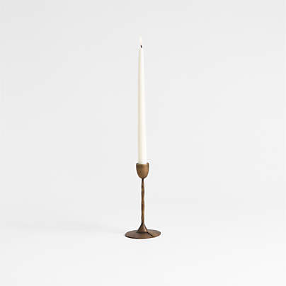 Barteau Small Brass Taper Candle Holder 7"