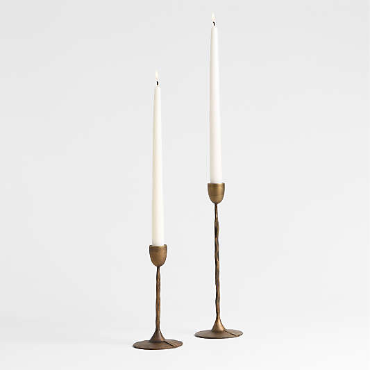Barteau Brass Taper Candle Holders
