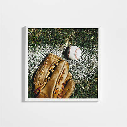 Baseball Mitt Framed Wall Art Print