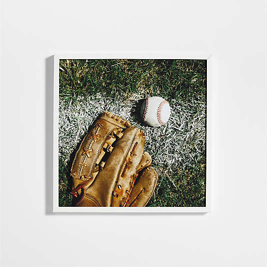 Baseball Mitt Framed Wall Art Print