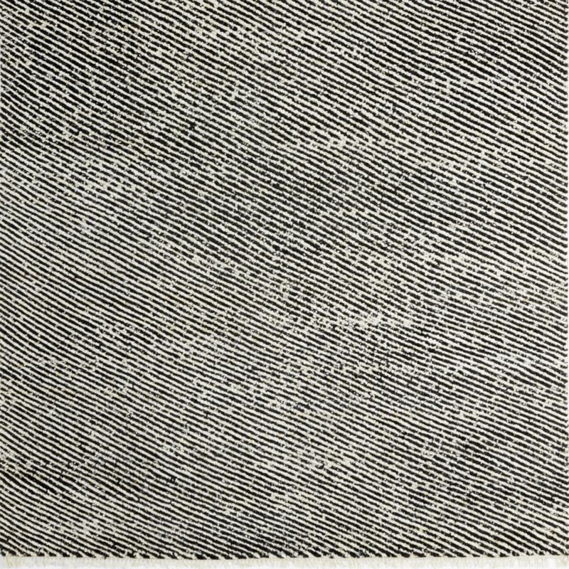 Basel Wool Black Rug Swatch 12"x18"