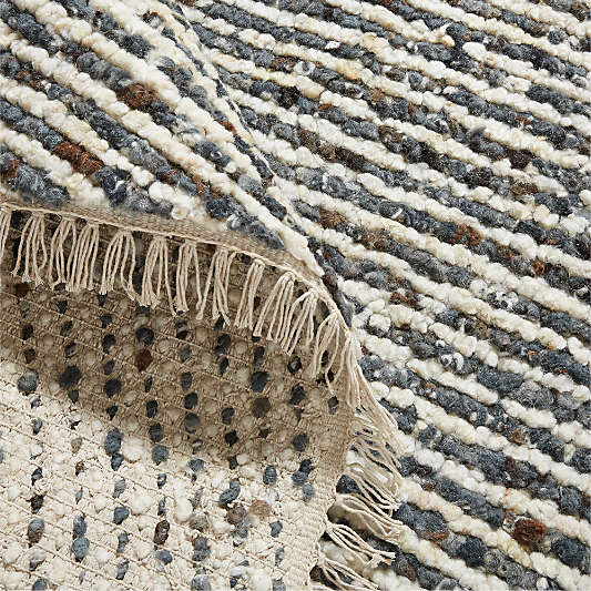 Basel Wool Hand-Knotted Blue and Sage Green Area Rug