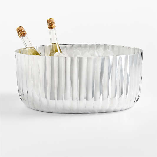 Bash Fluted Silver Beverage Tub