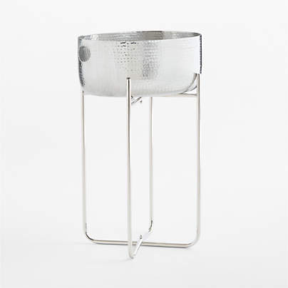 Bash Silver Beverage Tub with Stainless Steel Stand