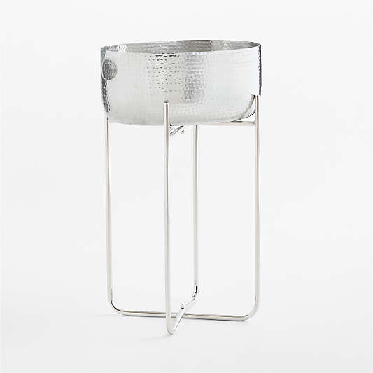 Bash Silver Beverage Tub with Stainless Steel Stand