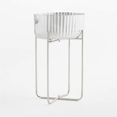 Bash Fluted Beverage Tub with Stainless Steel Stand