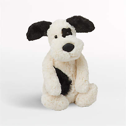 Jellycat Bashful Black and Cream Puppy Kids Stuffed Animal +