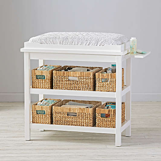 Wonderful Wicker Natural Large Changing Table Basket with Handles